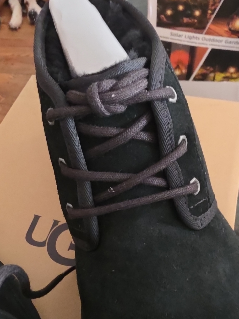 UGG WoMen's Chukka Suede Boots in Black - Picture 4 of 6
